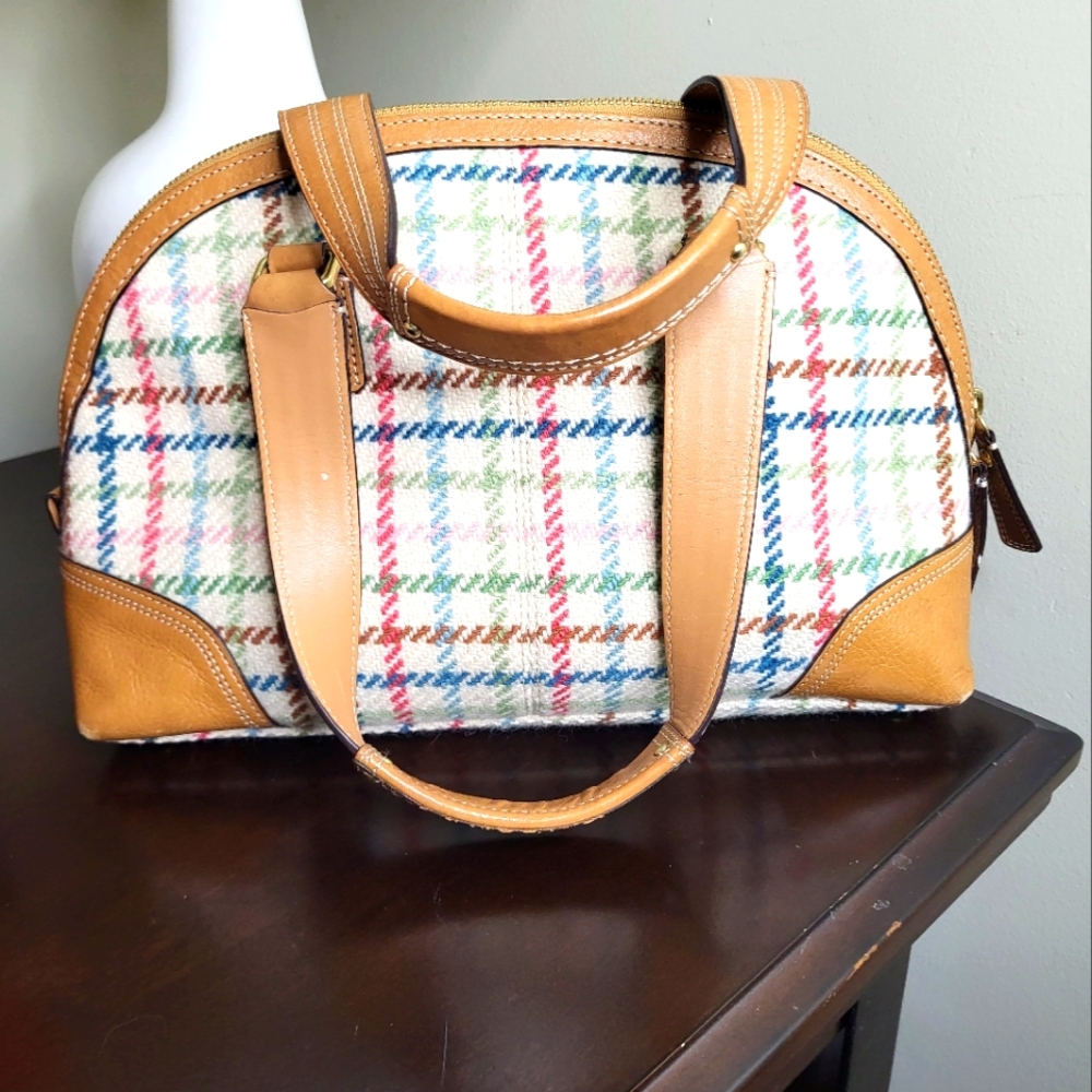 Coach Tattersall Tweed Shoulder Bag - Picture 4 of 9
